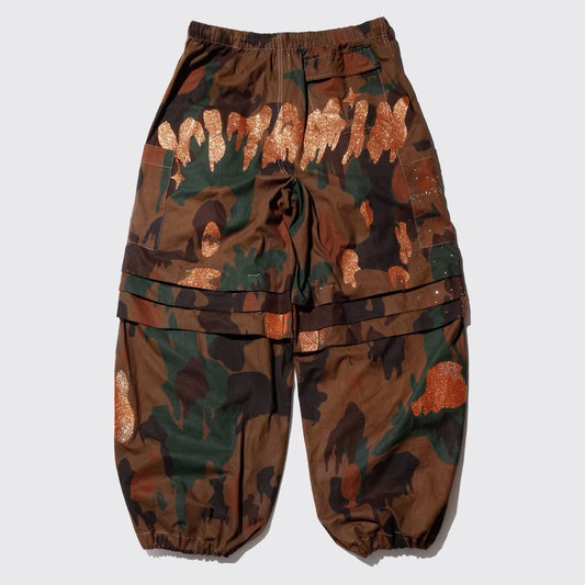 VITAMIN DARK CAMO WIDE TROUSERS