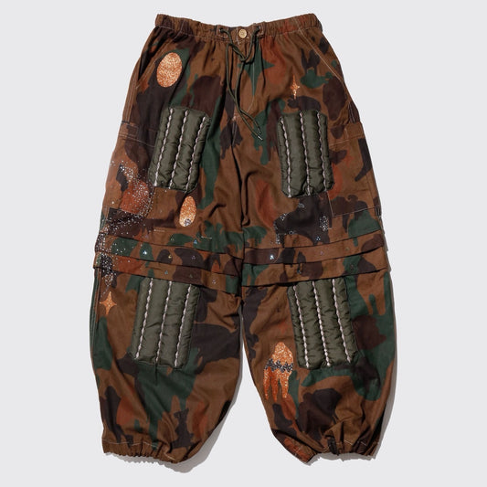 VITAMIN DARK CAMO WIDE TROUSERS